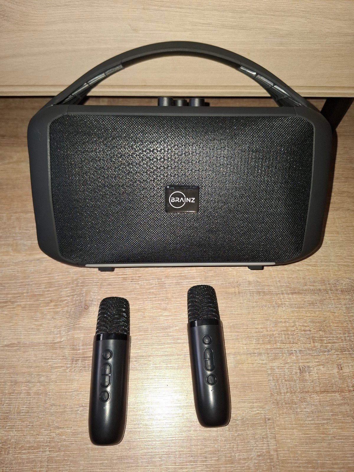 Brainz draagbare speaker met microfoons, Ophalen