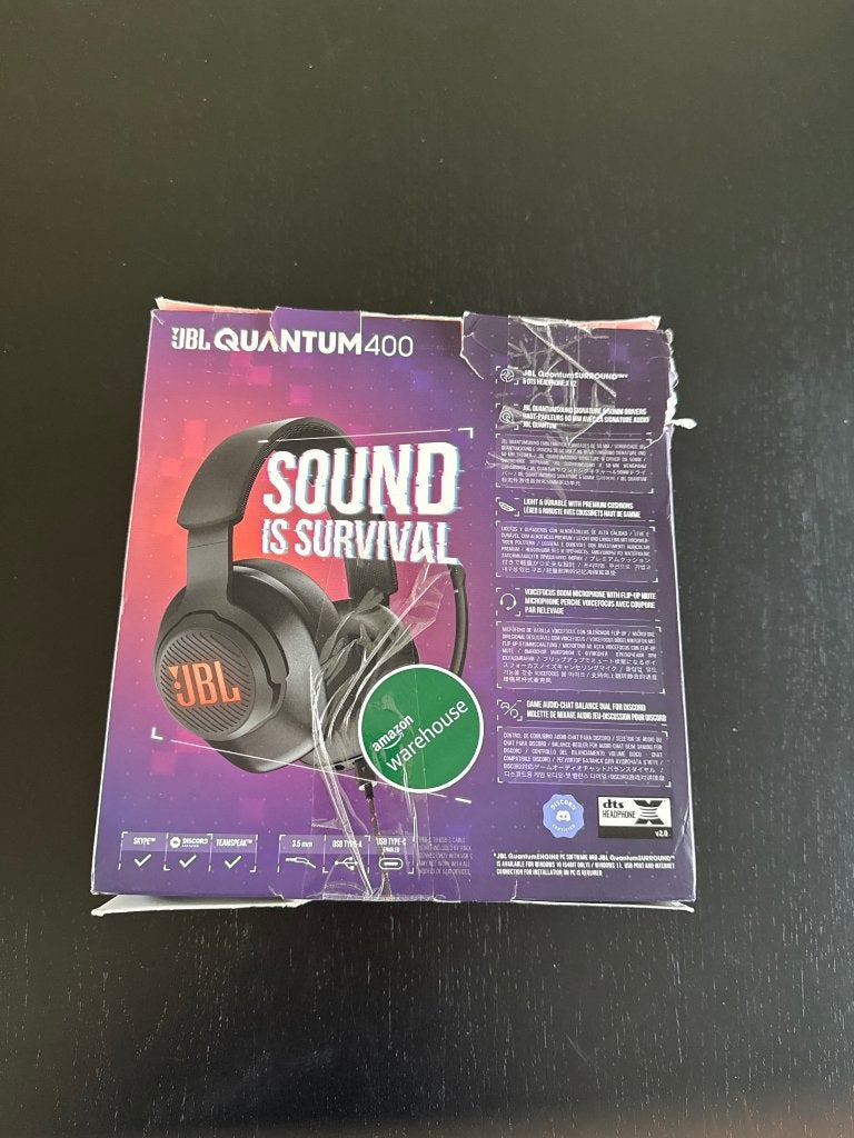 JBL Quantum 400 in nieuwstaat (beschadigde doos), JBL, Ophalen of Verzenden, Zo goed als nieuw, Over-ear