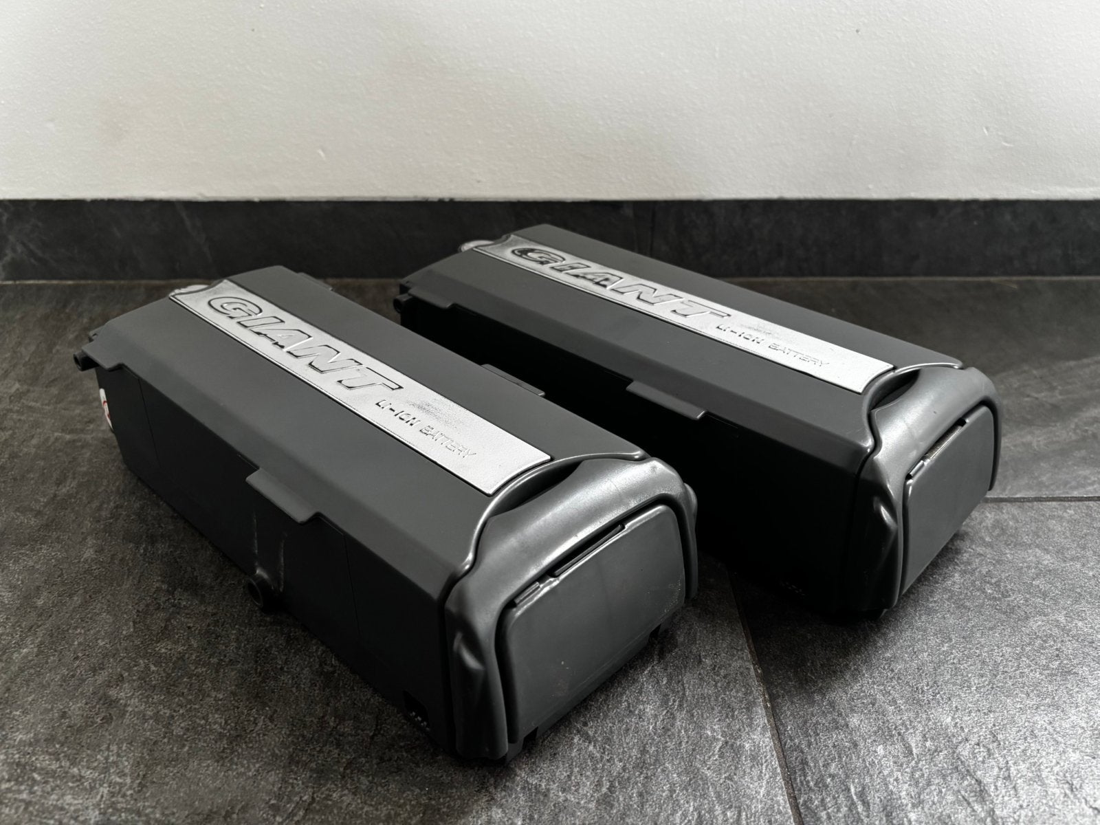 Set van 2 Giant Li-ion accu’s voor Switch e-bike + lader, Fietsen en Brommers, Fietsaccessoires | Fietsaccu's, Ophalen of Verzenden