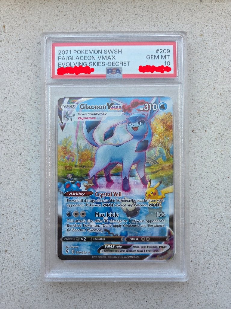 Glaceon VMAX 209 PSA 10, evolving skies, Ophalen of Verzenden, Nieuw