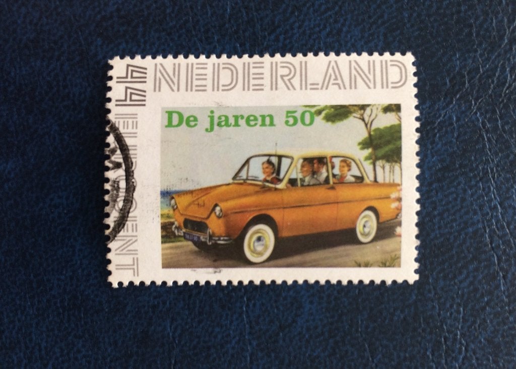 persoonlijke postzegel DAF 600 de jaren '50, Verzenden, Na 1940, Gestempeld