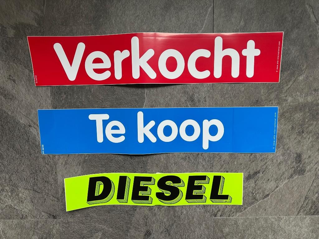 Fraaie raam stickers DIESEL / Te koop / Verkocht., Ophalen of Verzenden, Zo goed als nieuw, Gebruiksvoorwerp