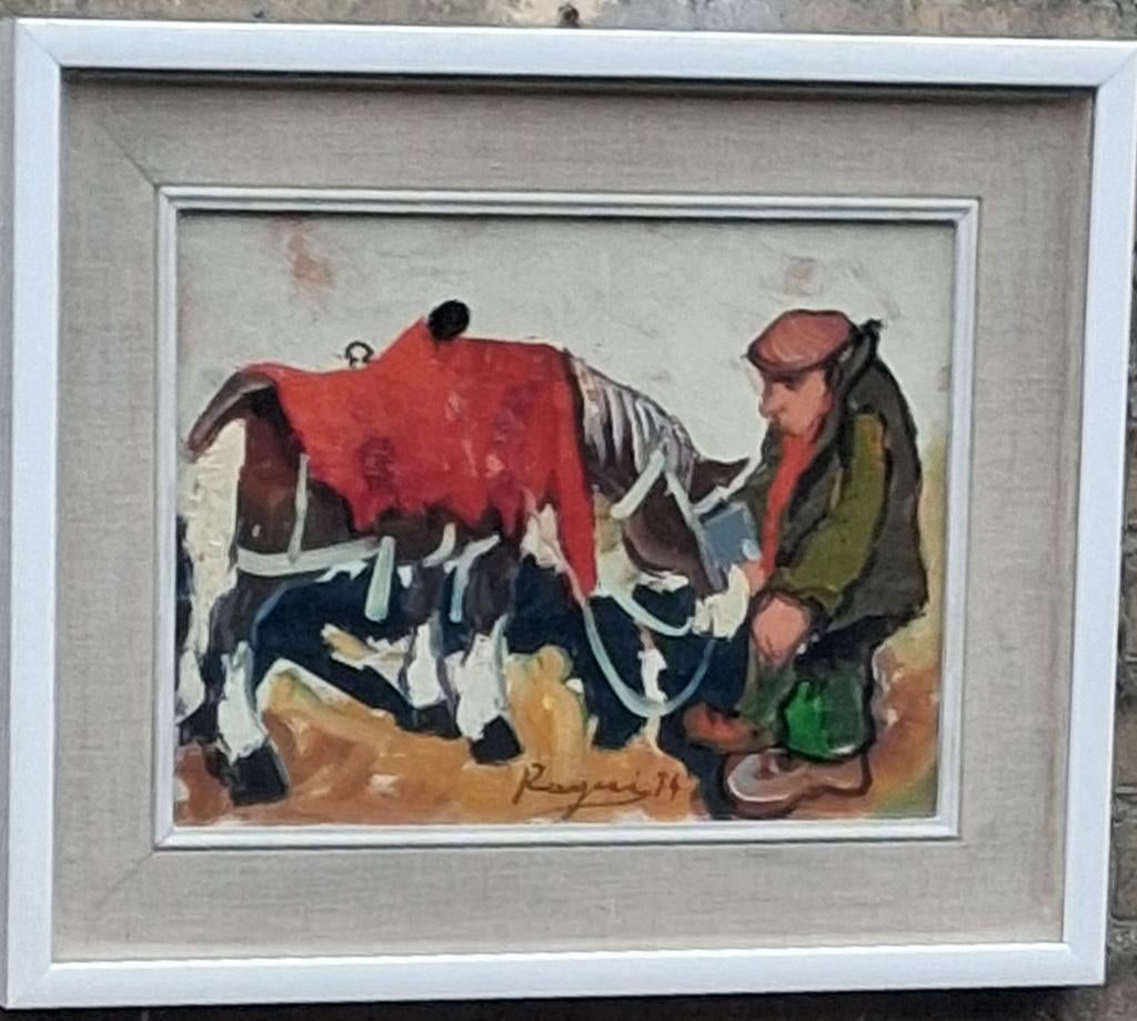 Basso Ragni (Italy), Scena campesta.  Expressionistisch., Ophalen