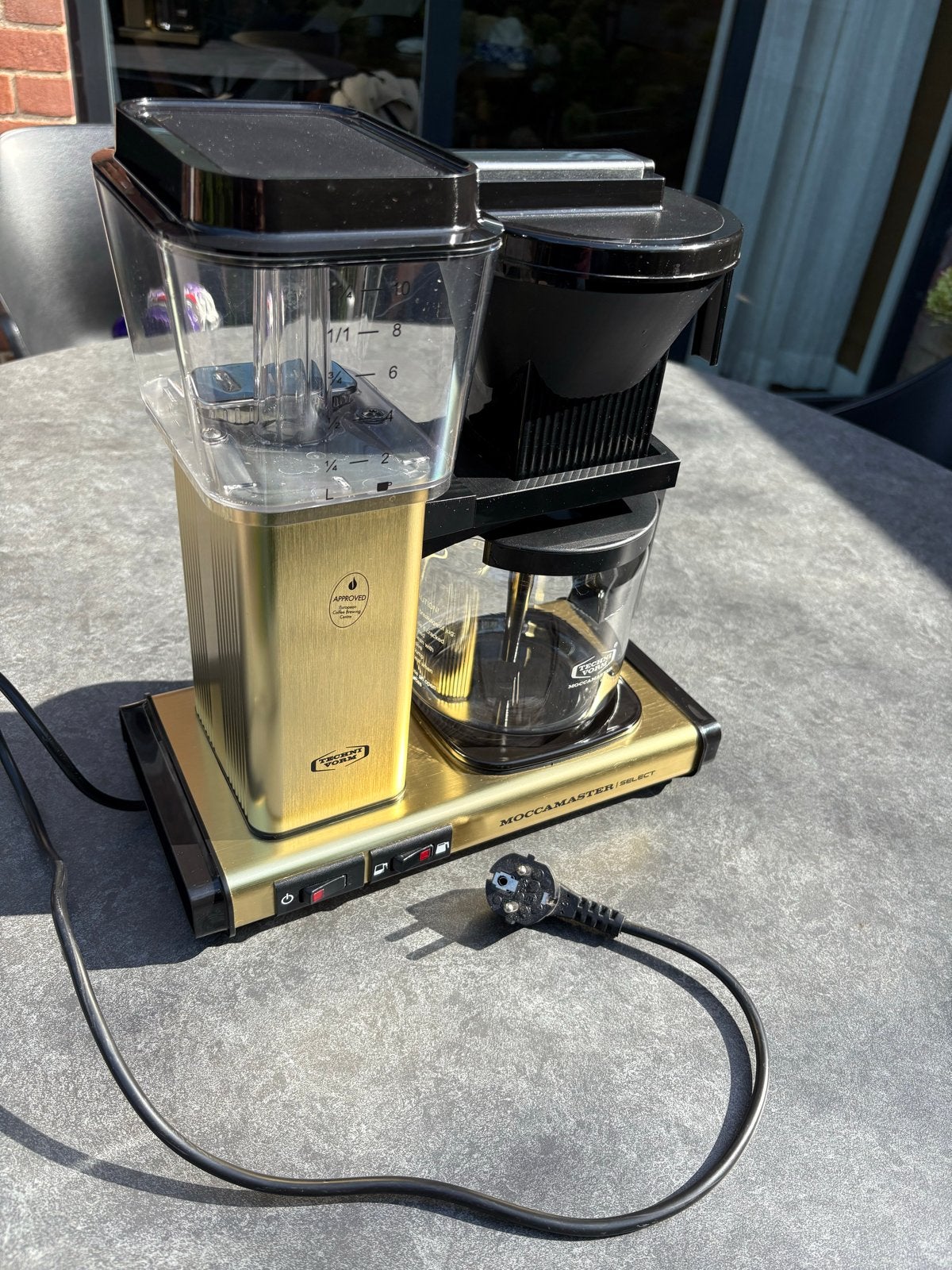 Moccamaster Select Koffiezetapparaat - Goud, Ophalen, 10 kopjes of meer, Koffiemachine, Gemalen koffie