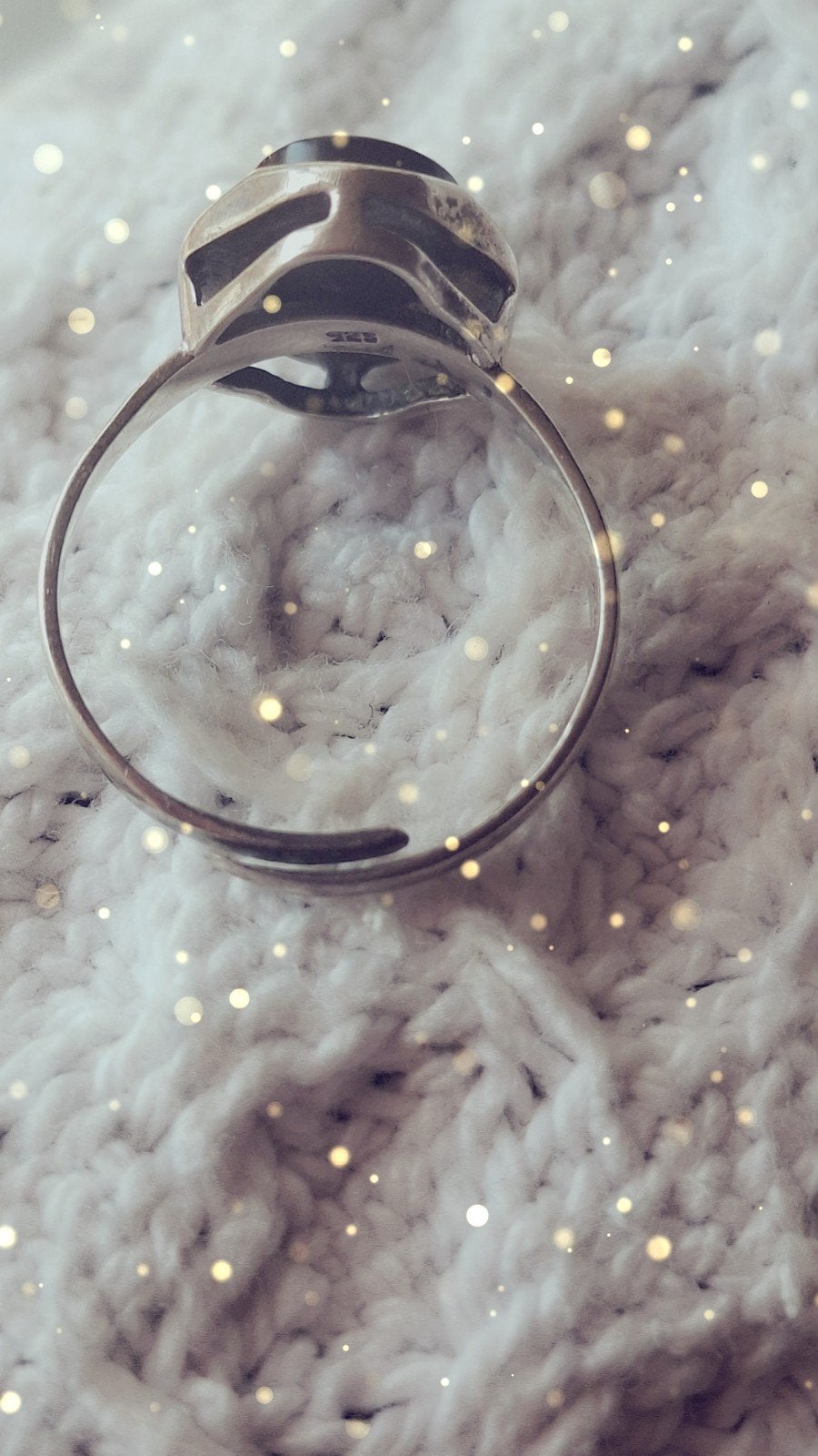 Vintage Zilveren Ring met Zwarte Steen, Ophalen of Verzenden, Zilver, Zilver, Dame
