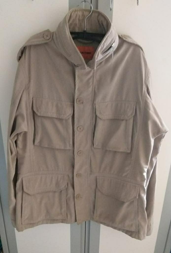 Heren zomer jas maat XL, Mauro Ferrini, Beige, Maat 56/58 (XL), Ophalen of Verzenden