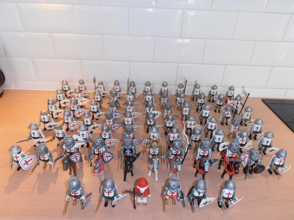 Partij met 72 Playmobil kruisridders kasteel ridder thema., Kinderen en Baby's, Speelgoed | Playmobil, Ophalen of Verzenden, Gebruikt