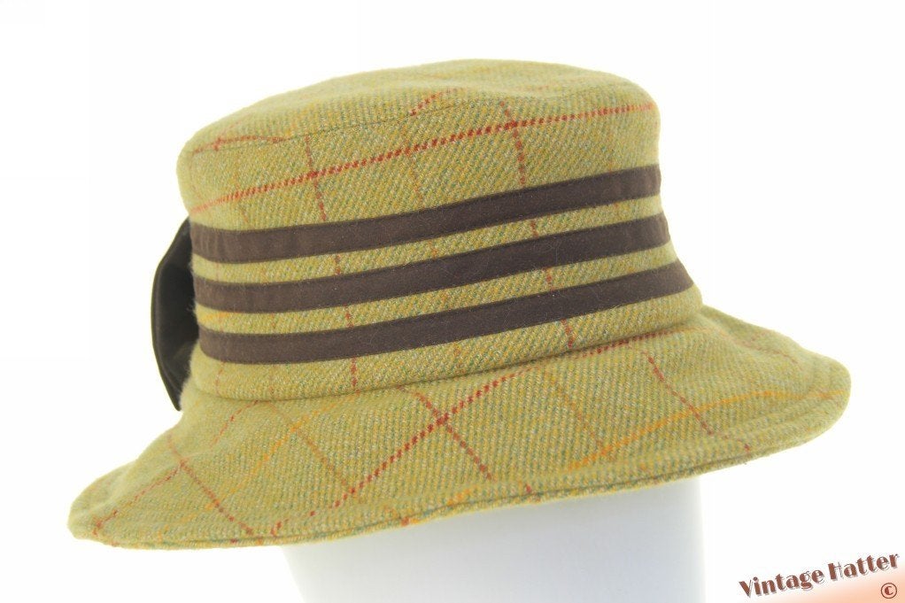 Vintage Dameshoed Hawkins zacht groen wol 55-57, Hoed, Hawkins, Zo goed als nieuw, One size fits all