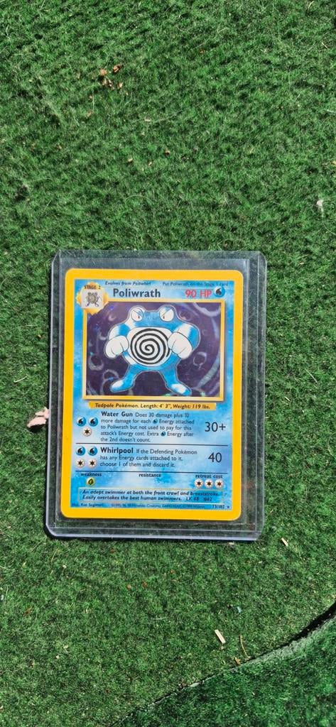 Pokémon Kaart: Poliwrath (Base Set), Ophalen of Verzenden, Gebruikt, Losse kaart