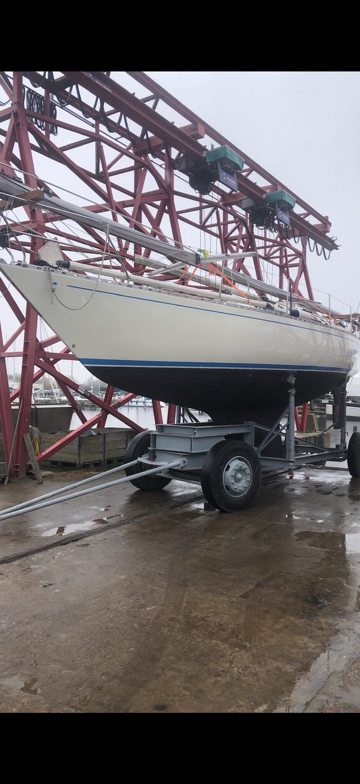 Botenkar, Watersport en Boten, Ophalen, Gebruikt, 9 meter of meer, Stallingstrailer
