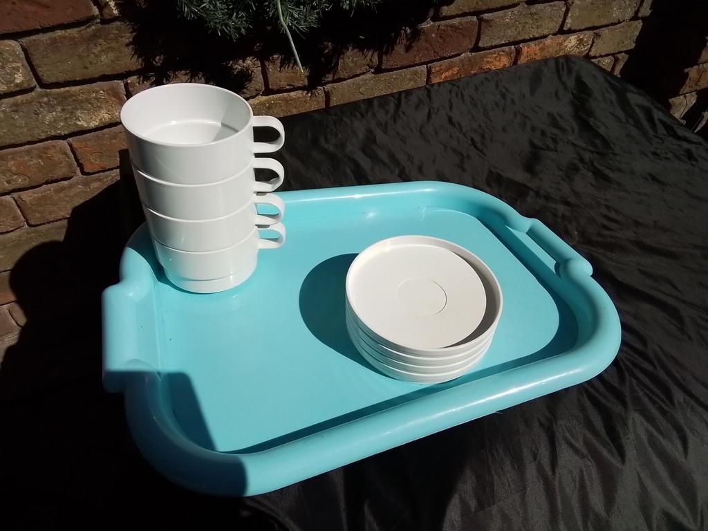 Vintage Mepal Rosti stapelbare soep kom en schotels, Huis en Inrichting, Keuken | Servies, Ophalen, Overige materialen, Gebruikt