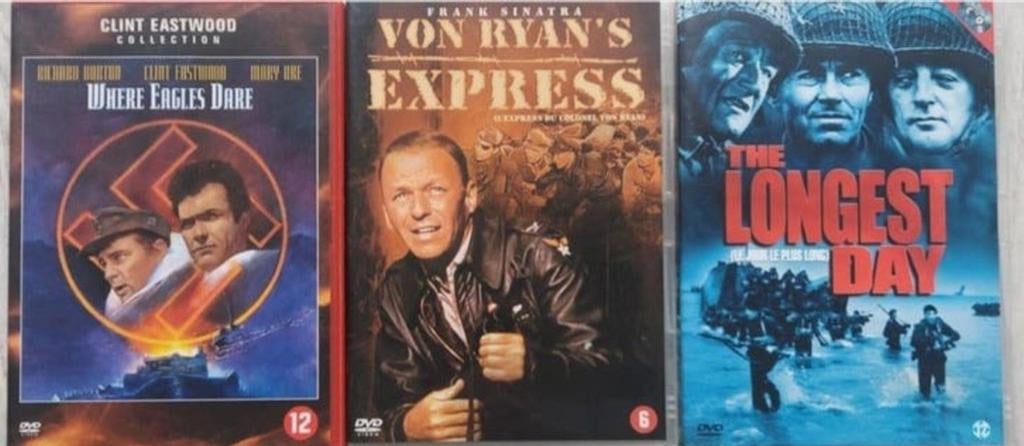 DVD ORLOG 3 STUKS VOOR 6.URO. OPHALEN, Alle leeftijden, Ophalen, Zo goed als nieuw