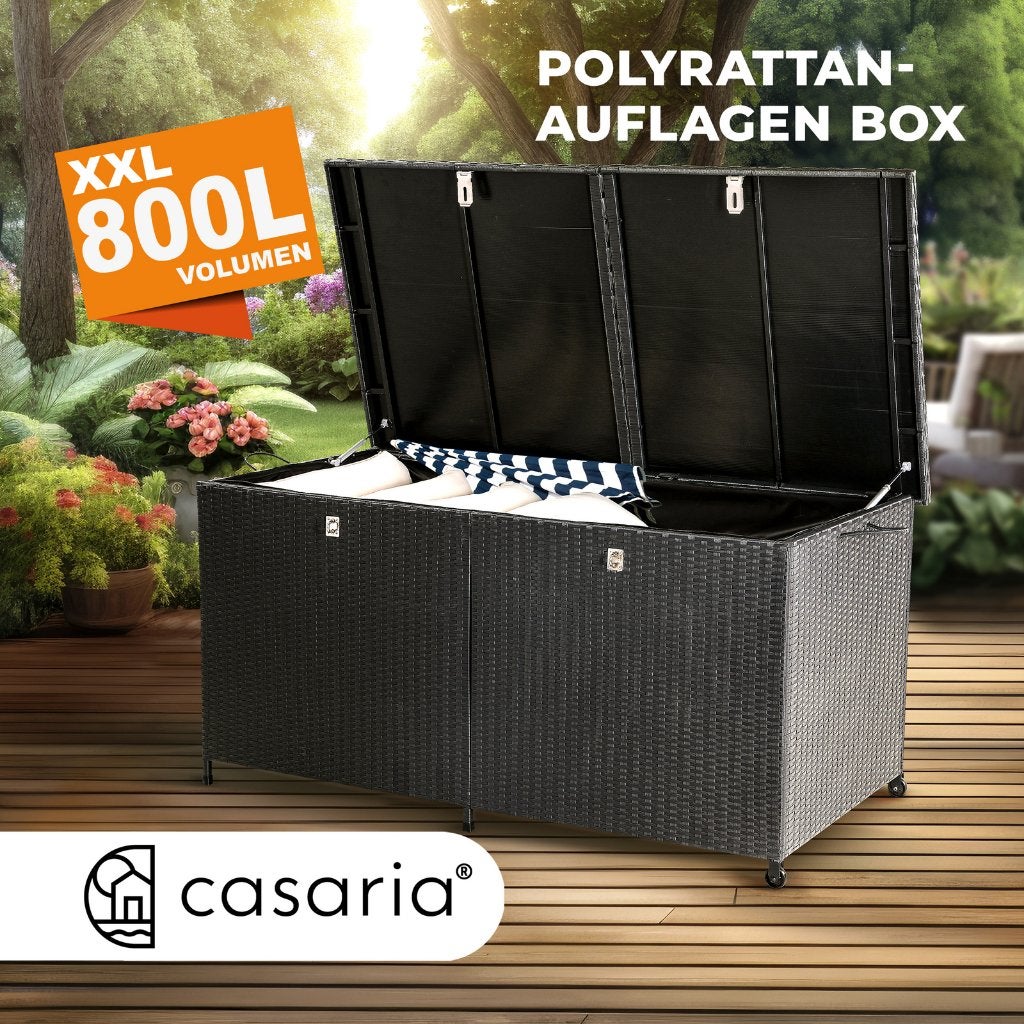 Opbergbox opbergkist tuinkussens polyrotan 625L GRTS BEZORGD, Verzenden, Nieuw, Nvt, Nvt