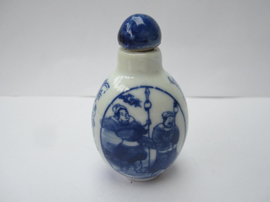 Oud chinees porselein snuifflesje /snuff bottle #8544, Ophalen of Verzenden