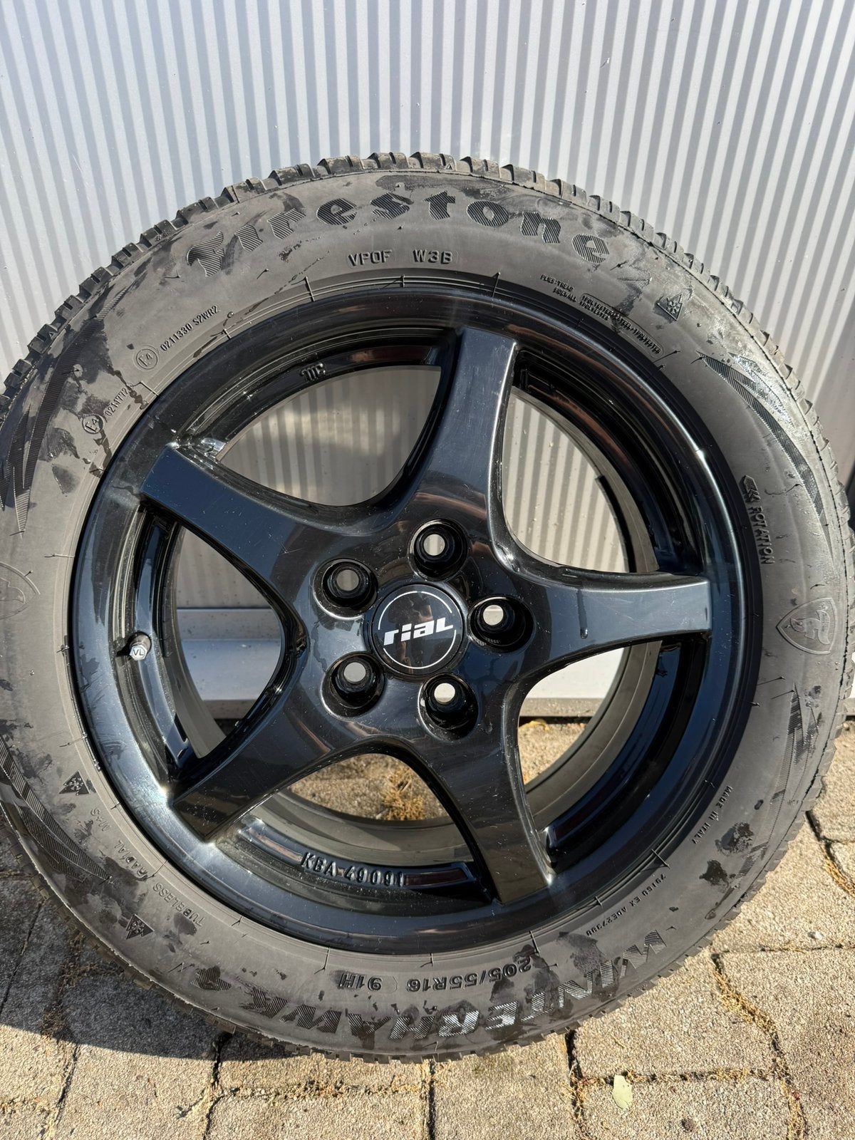 4x Rial velgen met banden 205/55/16, Ophalen, 16 inch, 205 mm, Winterbanden