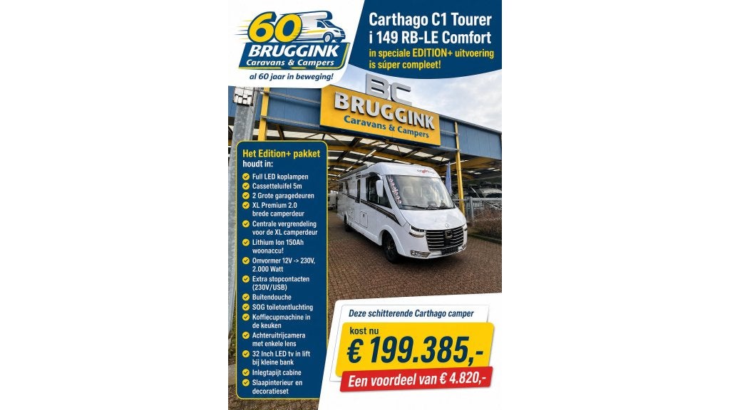 Carthago C-Tourer I 149 RB- LE COMFORT EDITION+, Caravans en Kamperen, Ringverwarming, Bedrijf, Diesel, Carthago