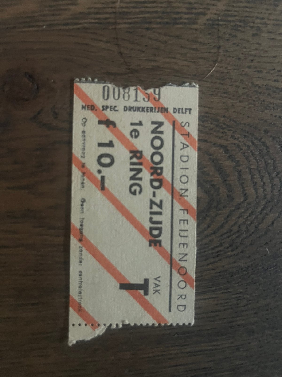 JAREN 80 TICKET FEYENOORD, Ophalen of Verzenden, Zo goed als nieuw, Feyenoord, Overige typen