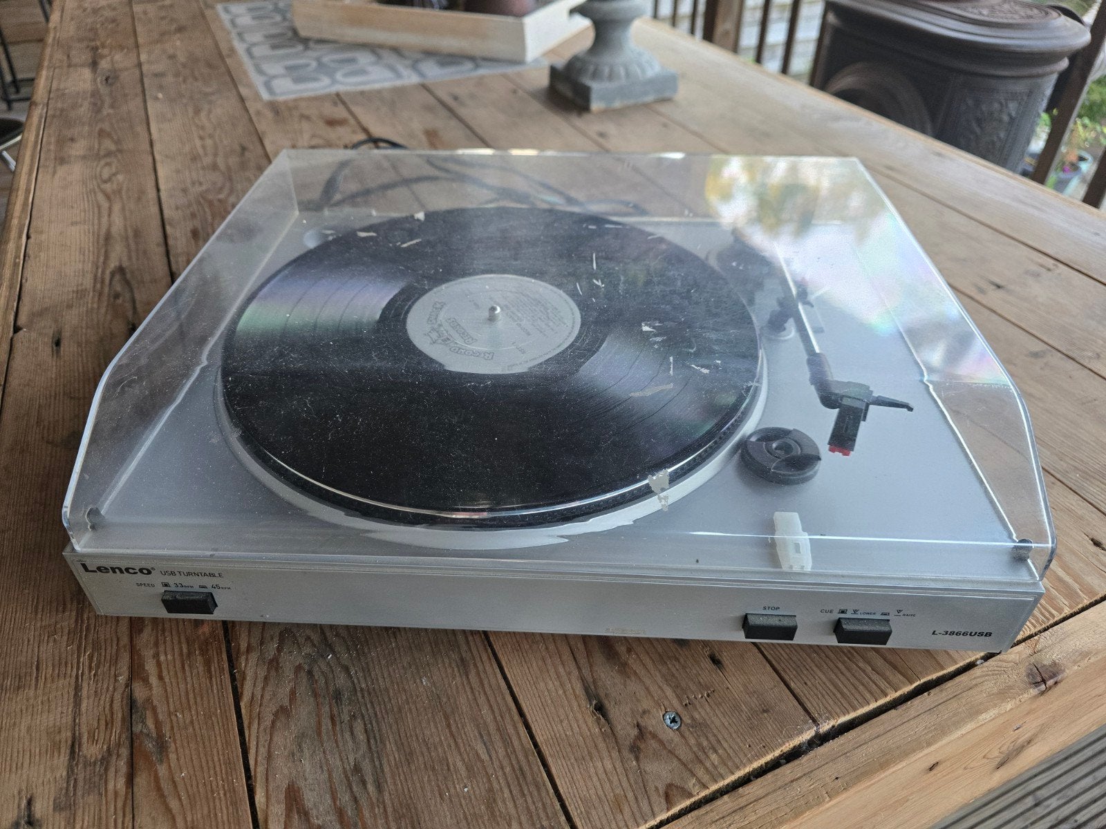 Lenco L 3866USB Platenspeler - Belt Drive Turntable, Audio, Tv en Foto, Platenspelers, Gebruikt, USB-aansluiting, Platenspeler