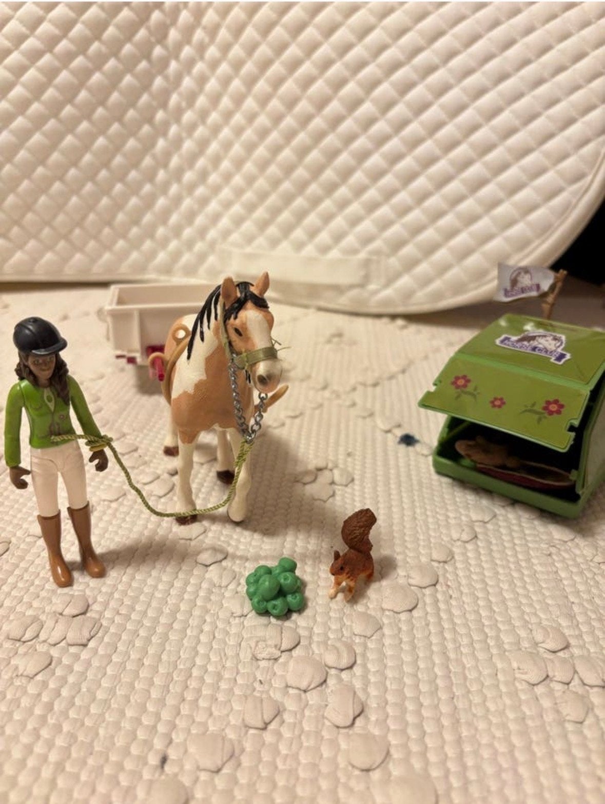 Schleich Horse Club Kampeer Set met Paard en Ruiter, Kinderen en Baby's, Speelgoed | Overig, Ophalen of Verzenden, Zo goed als nieuw