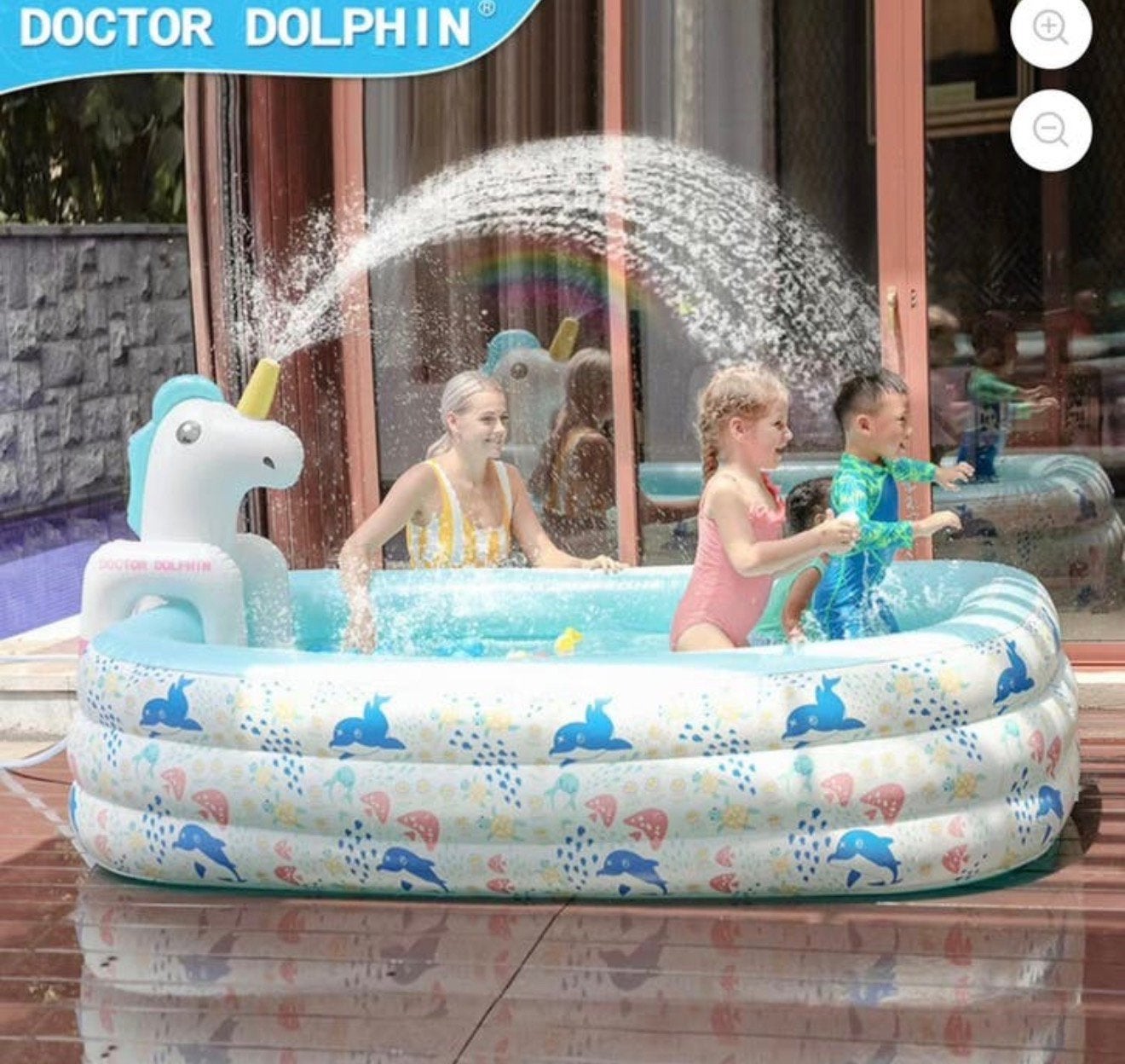 Zomertip - zwembad (zonder unicorn) grote partij, Minder dan 80 cm, Nieuw, Ophalen of Verzenden, Opzetzwembad