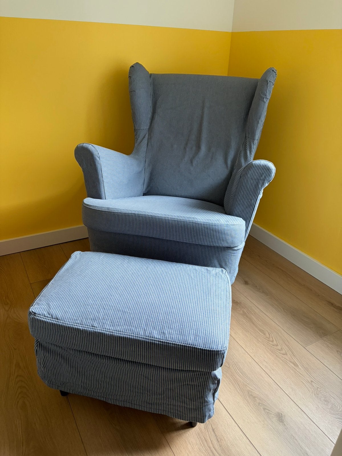 Strandmon (rocking) chair, footrest (schommelstoel fauteuil), Huis en Inrichting, Fauteuils, Ophalen, Strandmon, 75 tot 100 cm