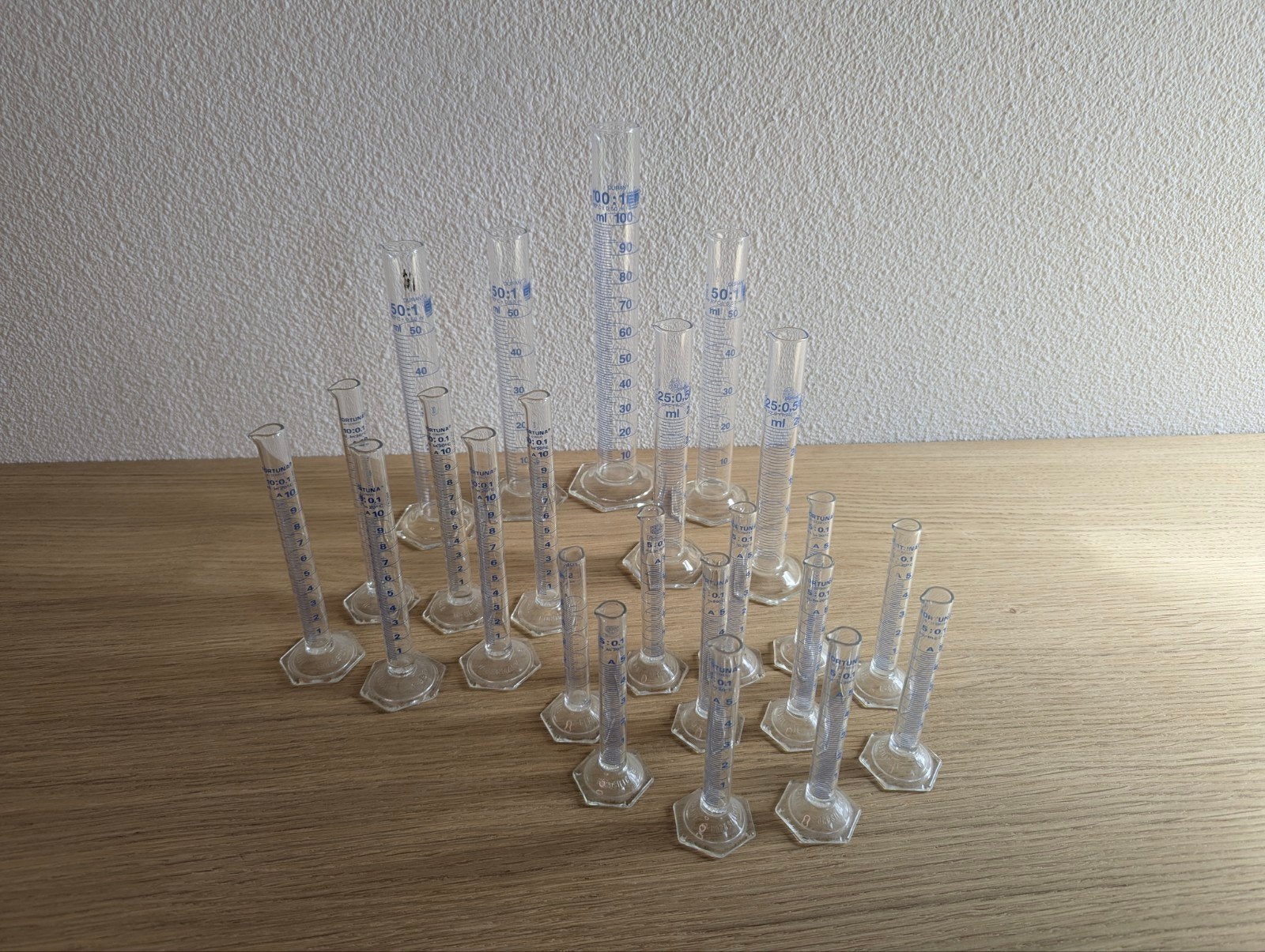 Laboratorium maatbuisjes, Antiek en Kunst, Ophalen of Verzenden