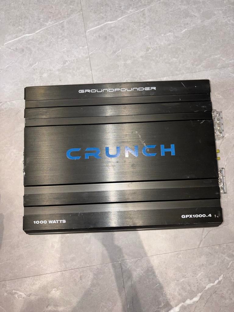 Crunch Groundpounder GPX1000.4 Versterker 1000 Watt, Auto diversen, Autoradio's, Ophalen of Verzenden, Gebruikt