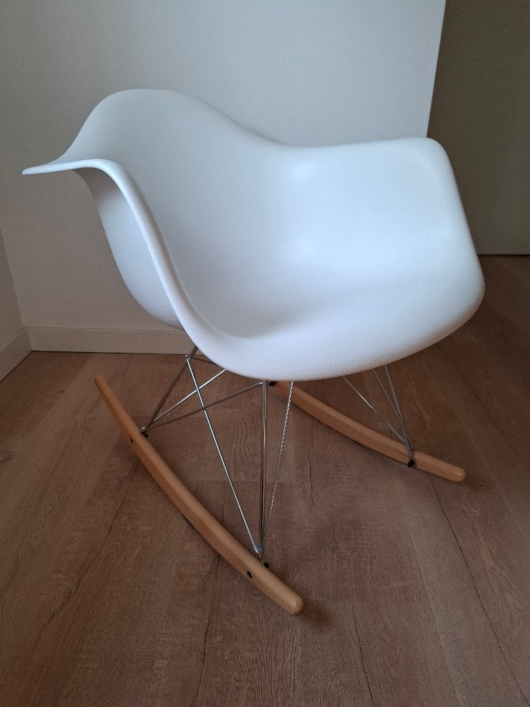 Schommelstoel, wit, Wit, Hout, Ophalen of Verzenden, Zo goed als nieuw