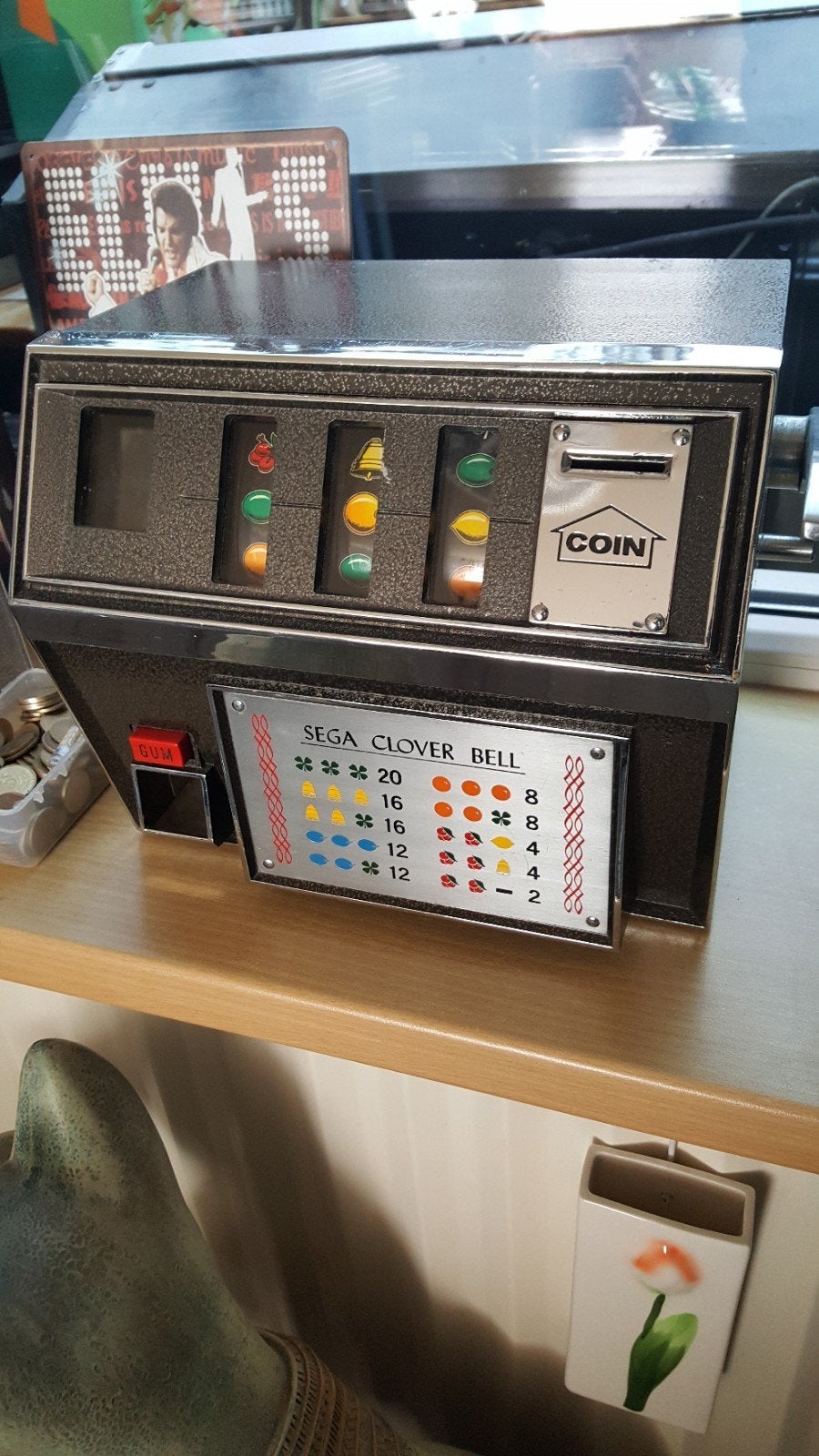Mechanische gokkast, Verzamelen, Automaten | Gokkasten en Fruitautomaten, Ophalen, Zo goed als nieuw, Met sleutels
