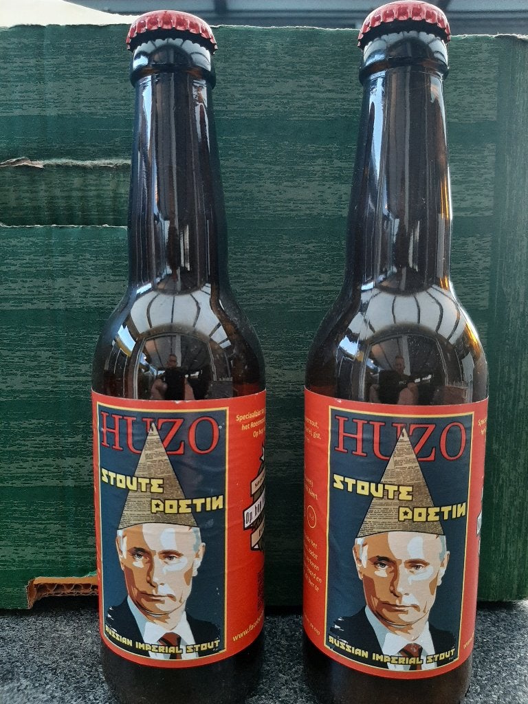 bierflesjes Poetin, Verzamelen, Ophalen of Verzenden, Gebruikt, Flesje(s), Overige merken