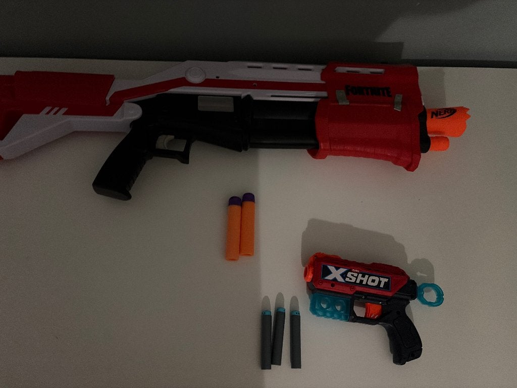 Grote nerf fortnite blaster met pistool, Kinderen en Baby's, Ophalen, Zo goed als nieuw