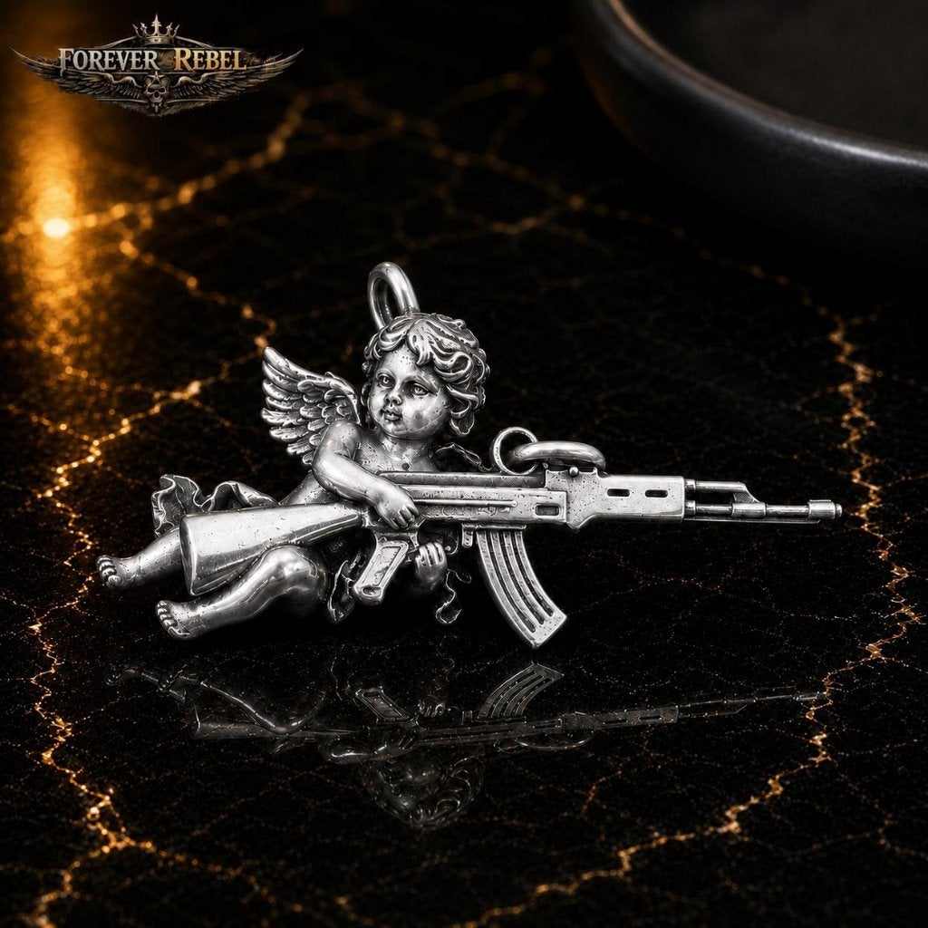 Cloud Nine Caliber AK-47 - 925 Zilver, Foreverrebelmail@pm.me, Verzenden, Kruis of Symbool, Zilver