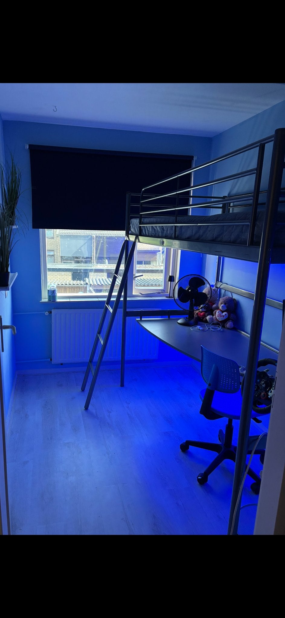 IKEA SVÄRTA Hoogslaper met bureau - Zo goed als nieuw, Ophalen, Eenpersoons, Zo goed als nieuw, 200 cm