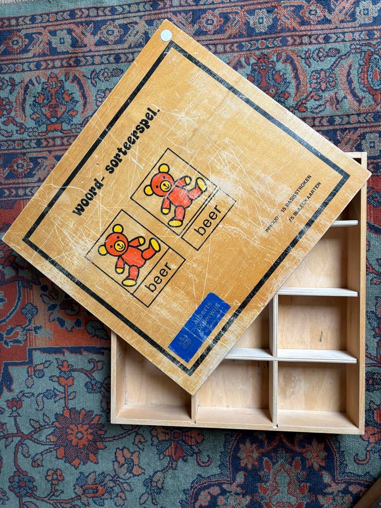 Lege vintage kist Woord-Sorteerspel van Alberts Onderwijs, Huis en Inrichting, Woonaccessoires | Kisten, Ophalen, Gebruikt