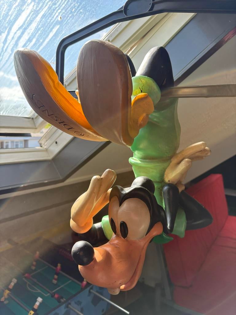 Grote Vintage Goofy Beeld - Disney Collectible, Verzamelen, Disney, Ophalen of Verzenden, Goofy of Pluto, Gebruikt, Beeldje of Figuurtje