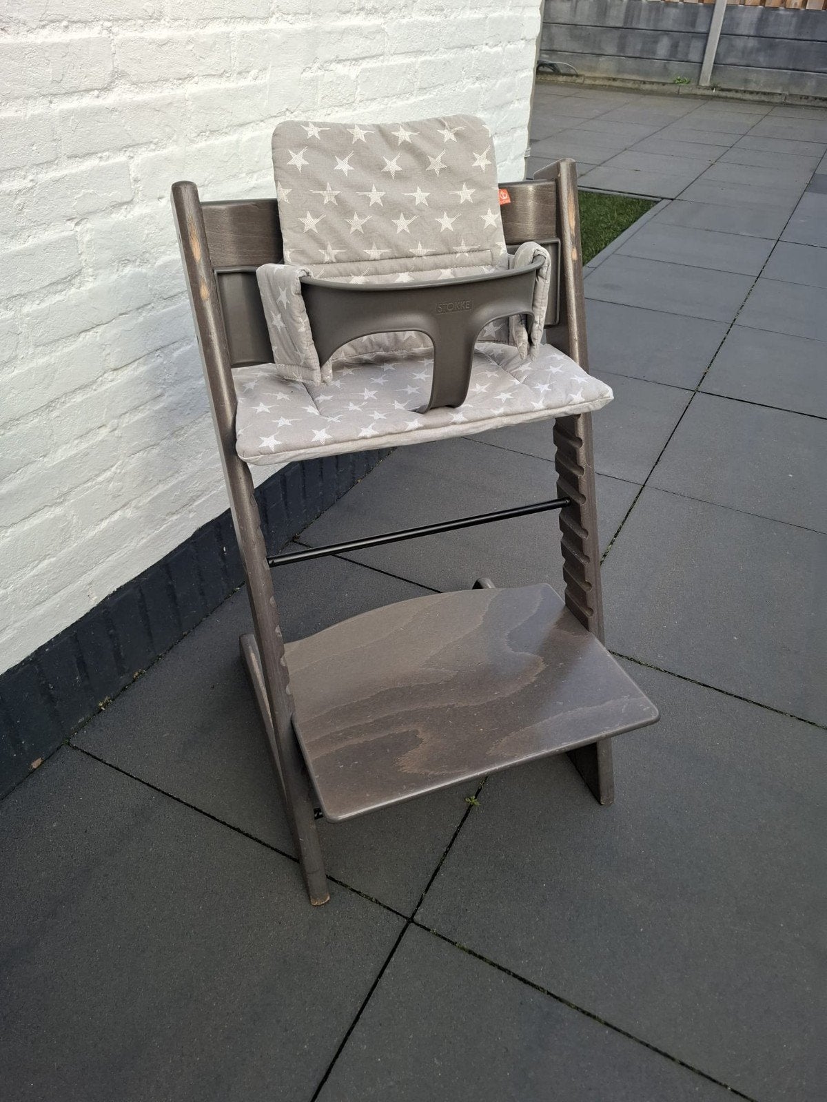 Tripp trapp stoel met stoel verkleiner, Ophalen, Gebruikt, Meegroeistoel