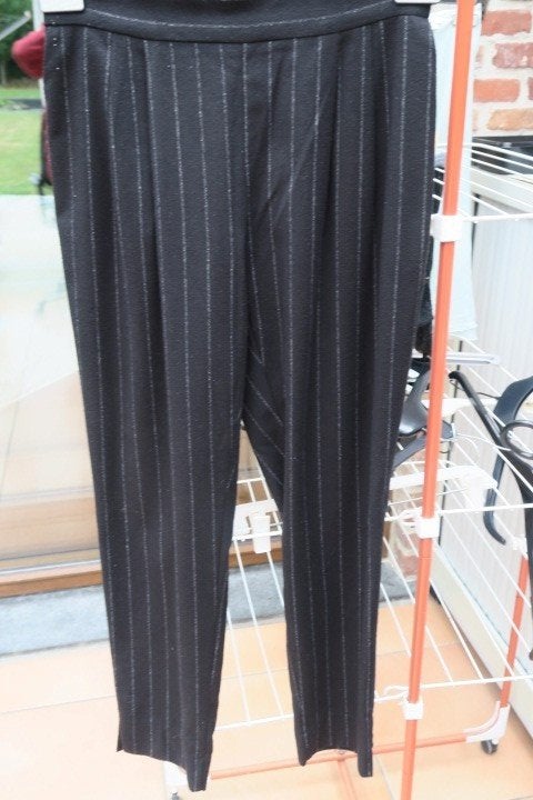 Broek nieuw zwart streep Toupy Paris mt S, Kleding | Dames, Zwart, Nieuw, Ophalen of Verzenden, Maat 36 (S)
