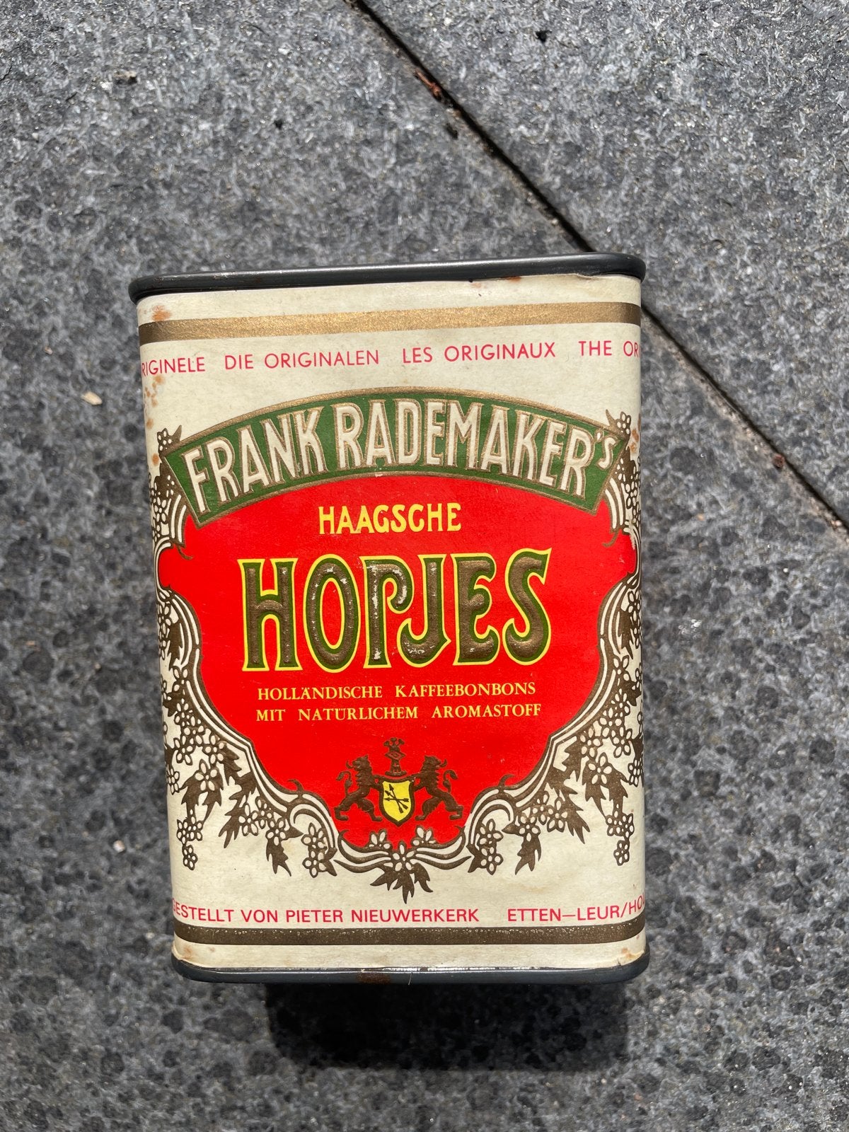 Vintage Frank Rademaker's Haagsche Hopjes blik, Ophalen of Verzenden