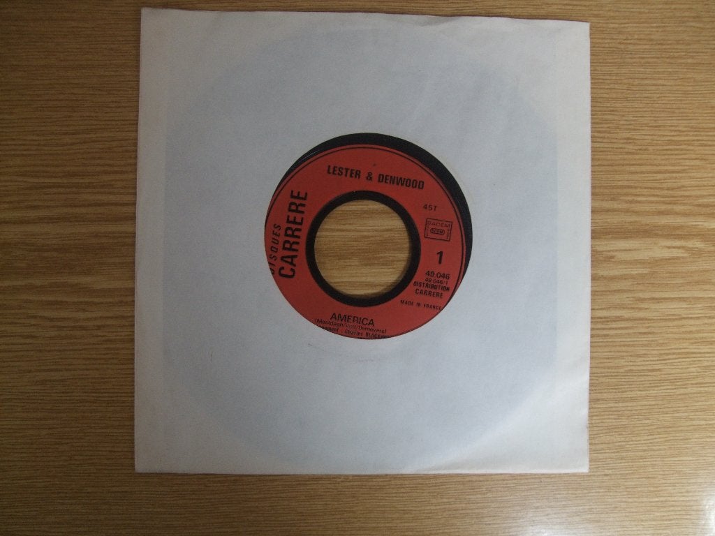 LESTER & DENWOOD     AMERICA / SONG FOR JOANE, Cd's en Dvd's, Vinyl Singles, 7 inch, Ophalen of Verzenden, Zo goed als nieuw, Rock en Metal
