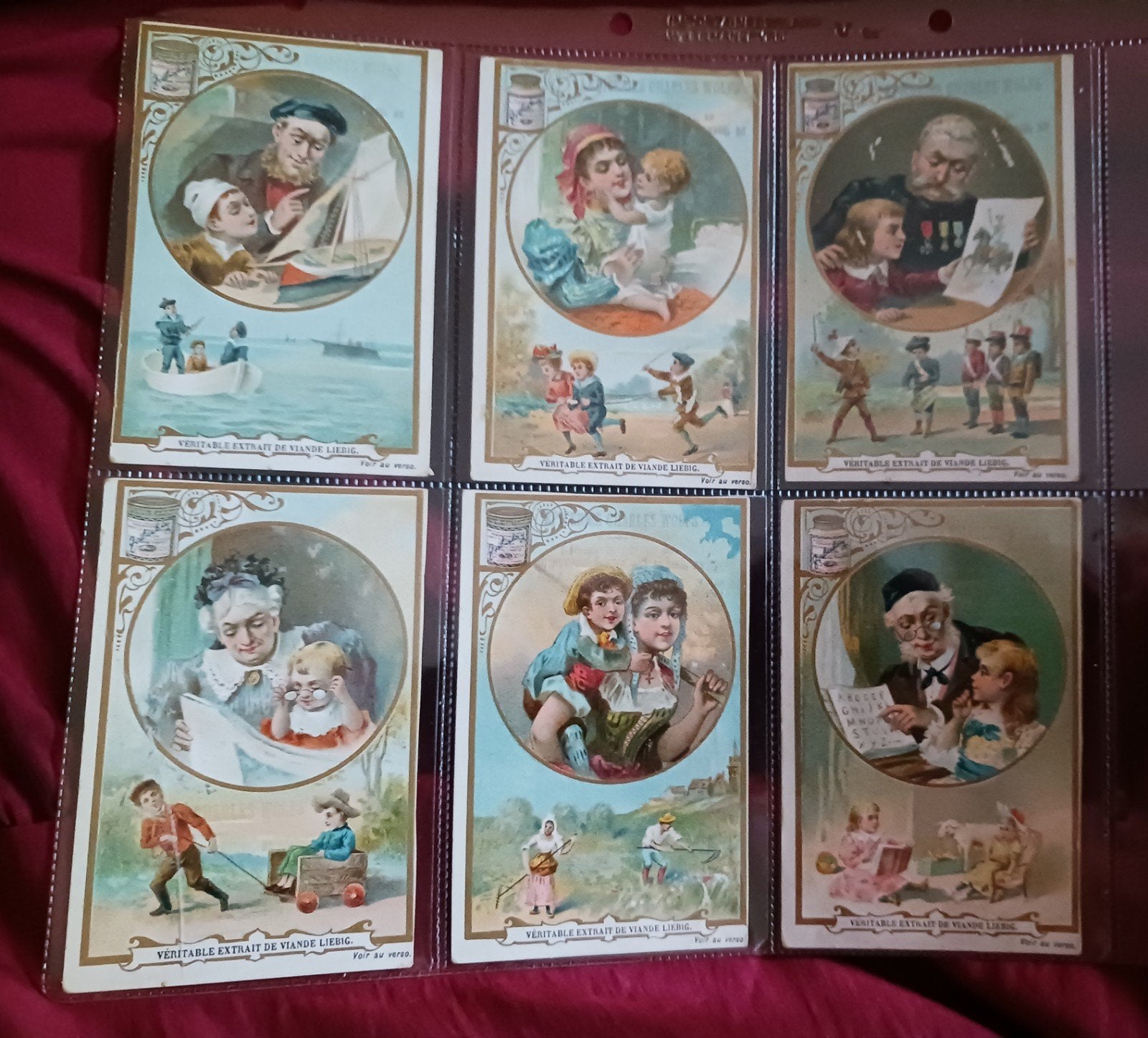 Kinderen op Liebig verzamel plaatjes 1 complete serie set, Verzenden, 1940 tot 1960, Ongelopen, Kinderen