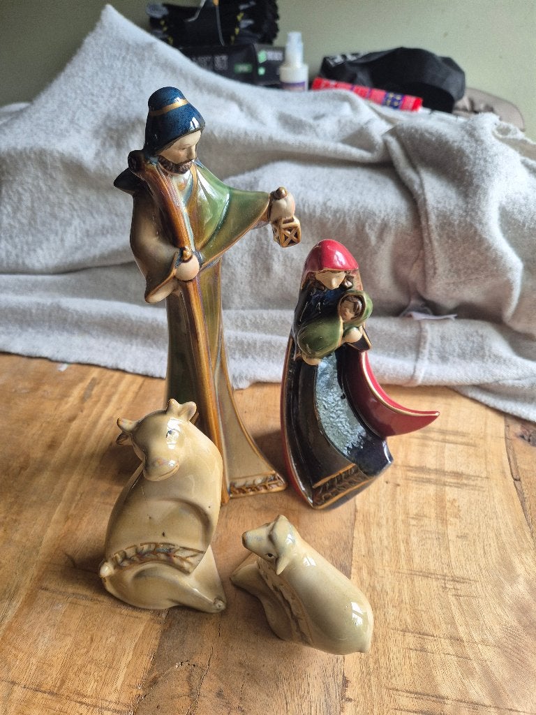 Antiek kerststal, Antiek en Kunst, Ophalen of Verzenden
