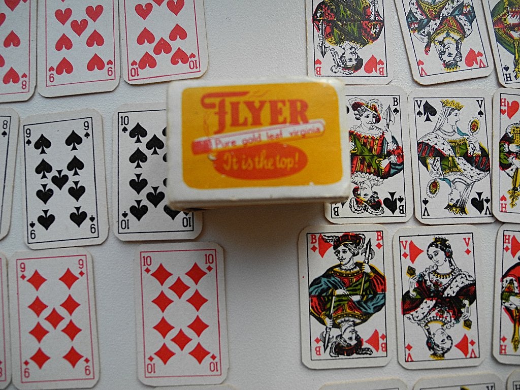 Compleet mini kaartspel – Flyer Gold Leaf – vintage reclame, Ophalen of Verzenden, Huis en Inrichting