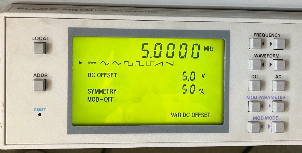 Fluke functiegenerator PM5136 [0.1 mHz—5MHz], Doe-het-zelf en Verbouw, Meetapparatuur, Ophalen of Verzenden, Gebruikt, Elektriciteit