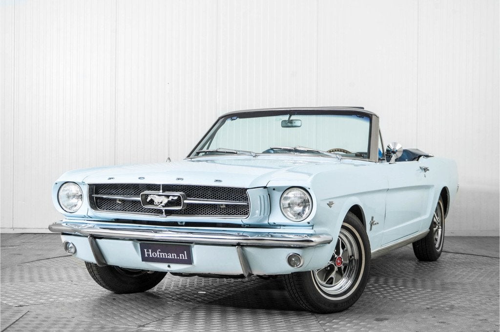 Ford Mustang V8 289 cabrio (bj 1965, automaat), Auto's, Automaat, Gebruikt, Cabriolet, Blauw