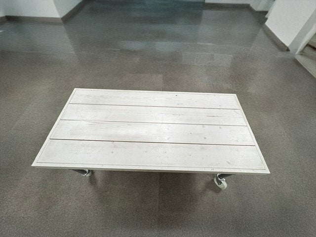 Tafel van steigerhout, Huis en Inrichting, Tafels | Eettafels, Ophalen, Overige materialen, 50 tot 100 cm, Zo goed als nieuw