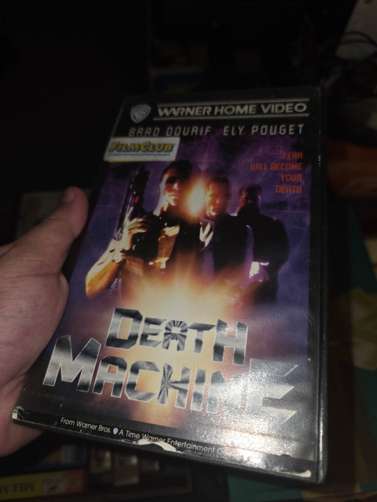 Death Machine VHS - Ex-rental Sci-Fi Horror Film Club, Cd's en Dvd's, Gebruikt, Vanaf 16 jaar, Ex-rental, Science Fiction en Fantasy