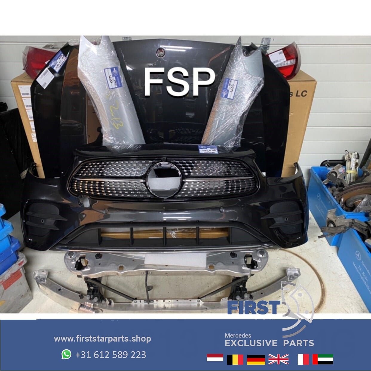W213 S213 W238 FACELIFT 43 AMG VOORKOP Mercedes E Klasse 202, Gebruikt, -, Voor, Ophalen of Verzenden