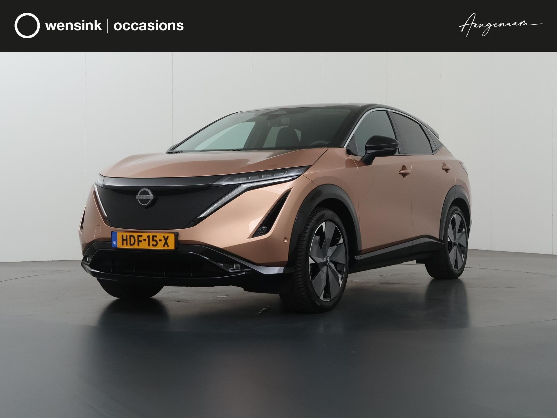 Nissan Ariya Trend Plus 91 kWh | SOH 99% | Trekhaak | Elektr, Auto's, Lichtsensor, Gebruikt, Bruin, Ariya