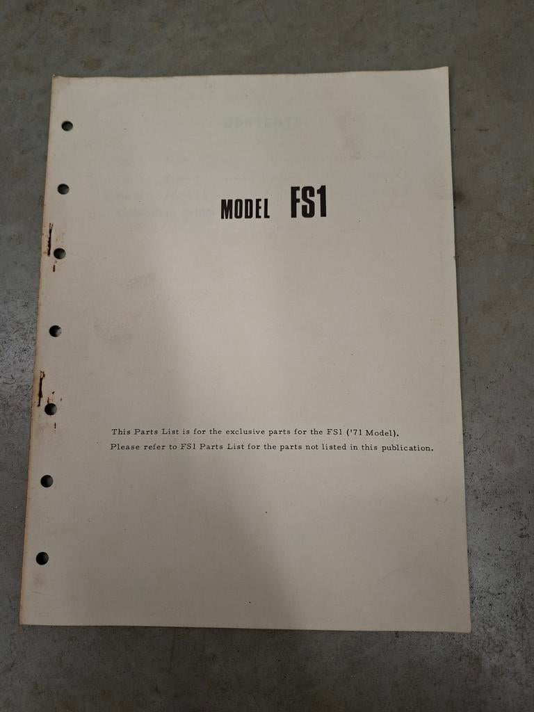 Yamaha FS1 parts list 1971 - STREET, Ophalen of Verzenden, Yamaha
