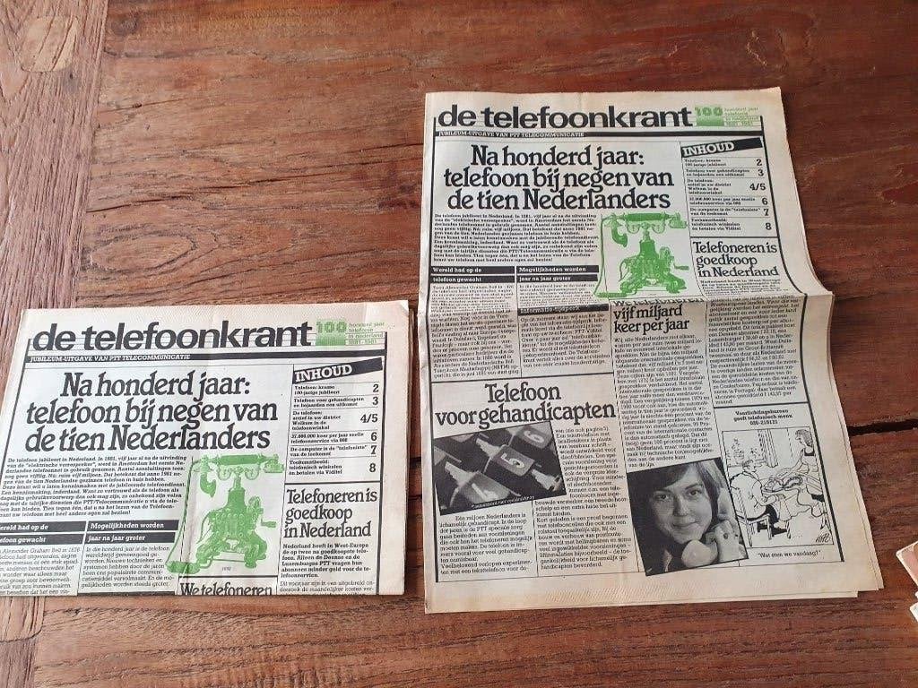 PTT de telefoonkrant 100 jaar (1881-1981), Ophalen of Verzenden